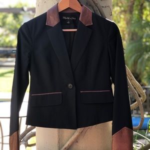 ELIZABETH AND JAMES blazer with leather